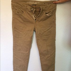 American Eagle tan/khaki jeggings